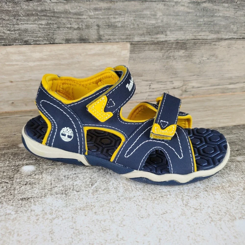 Timberland Infant Adventure Seeker Kids 2-Strap Sandals Sz 11 Blue Hook & Loop